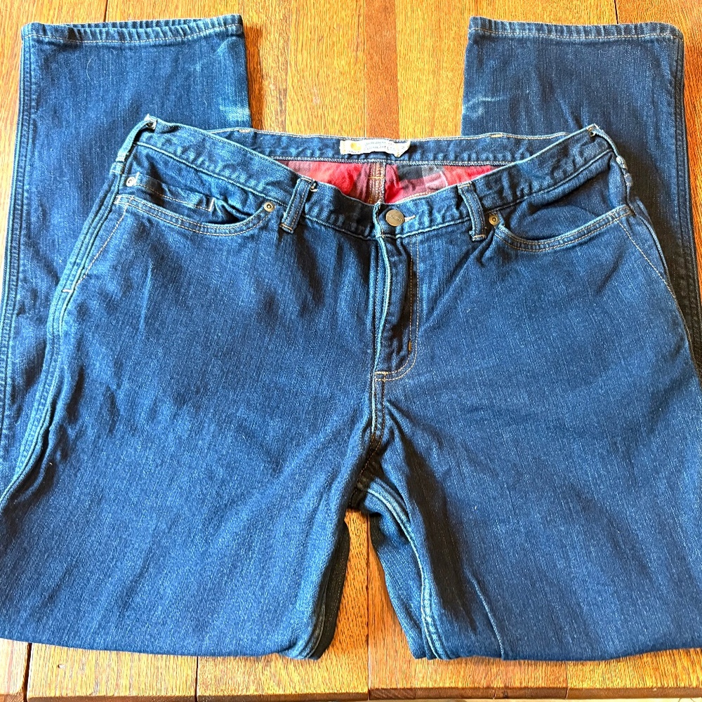 Carhartt flannel lined jeans size 16 regular